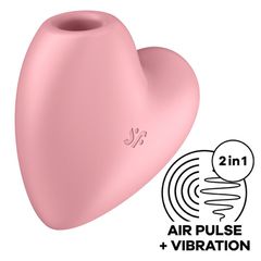 Cutie Heart Red Stimulator Clitoral Toy Pink