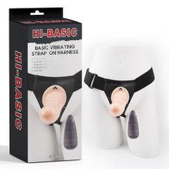 Chisa Basic Vibrating Strap-on Harness-Flesh-thumb-1