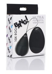 10X Silicone Vibrating Egg - Black-thumb-5