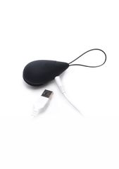 10X Silicone Vibrating Egg - Black-thumb-7