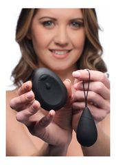 10X Silicone Vibrating Egg - Black-thumb-6