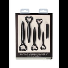 Ouch Silicone Vaginal Vibrating Dilator Set - Black-thumb-11