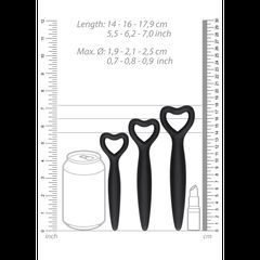 Ouch Silicone Vaginal Vibrating Dilator Set - Black-thumb-6
