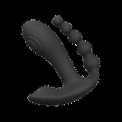 Kata - Pulse Wave & Vibrating Double Penetration Vibrator - Black-thumb-4