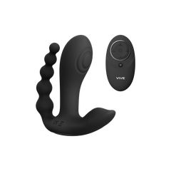 Kata - Pulse Wave & Vibrating Double Penetration Vibrator - Black-thumb-5