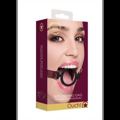 Ouch Halo - Silicone Ring Gag - Burgundy