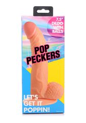 POP 7.5" Dildo with Balls - Light-thumb-3