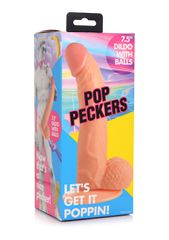 POP 7.5" Dildo with Balls - Light-thumb-4