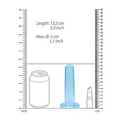 Non Realistic Dildo with Suction Cup Blue-thumb-3