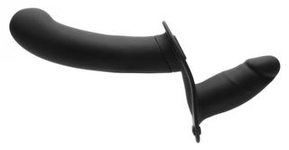 XR Brands 28X Double Diva 1.5" Double Dildo w/ Harness & R/C - Black
