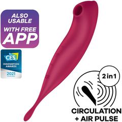 Twirling Pro Connect App - Dark Red Clitoral Vibrator-thumb-2