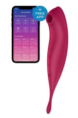 Twirling Pro Connect App - Dark Red Clitoral Vibrator-thumb-1