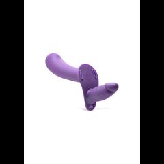 XR Brands 28X Double Diva 2" Double Dildo with Harness & Remote Control-thumb-1