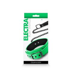 Ns Novelties Electra Collar - Leash Green-thumb-1