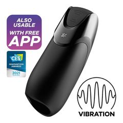 Satisfyer Masturbator Men Vibration Black App Controlled