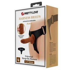 Pretty Love Michael Harness Strapon With Dildo Brown-thumb-1