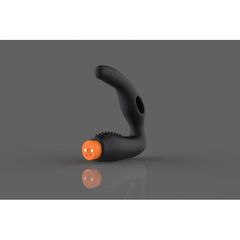 Jupiter Prostate Stimulator 7 Vibration Modes Silicone Black/Orange-thumb-1