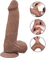 Enzo Sliding Bendable Dildo TPE Double Layer Passion Labs