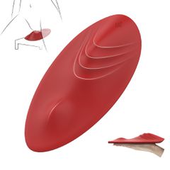 Erotic Pad Stimulator 9 Vibration Modes Silicone USB Red-thumb-1