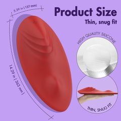 Erotic Pad Stimulator 9 Vibration Modes Silicone USB Red-thumb-5