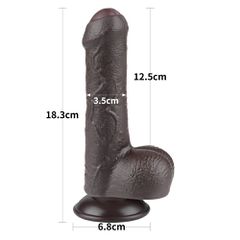 7'' Sliding Skin Dual Layer Dong Black-thumb-8
