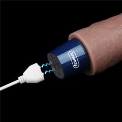 9.5" REAL SOFTEE Rechargeable Silicone Vibrating Dildo-thumb-1