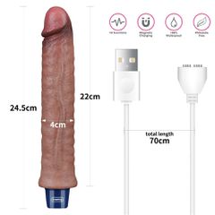 9.5" REAL SOFTEE Rechargeable Silicone Vibrating Dildo-thumb-4