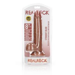 Curved Realistic Dildo  Balls  Suction Cup Tan-thumb-1