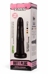 X-MEN 10.24" Extra Girthy Butt Plug Black-thumb-1