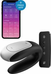 Satisfyer Double Fun Black App Controlled Vibrator-thumb-1