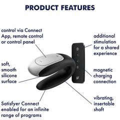 Satisfyer Double Fun Black App Controlled Vibrator-thumb-7