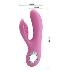 Pretty Love Canrol Rabbit Vibrator Pink-thumb-3