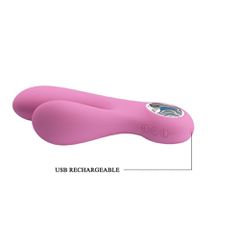 Pretty Love Canrol Rabbit Vibrator Pink-thumb-1