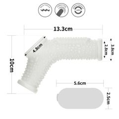 Vibrating Drip Knights Ring with Scrotum Sleeve (White)-thumb-1