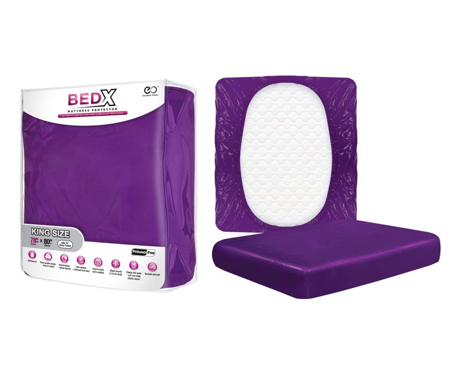 BED X, king size Προστατευτικό Στρώματος Μωβ