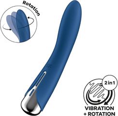 Satisfyer Spinning Vibe 1 Blue Classic Vibrator-thumb-1