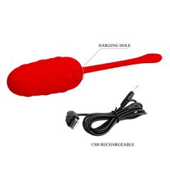 Pretty Love Vibrating Egg Red Rechargeable Marine-thumb-1