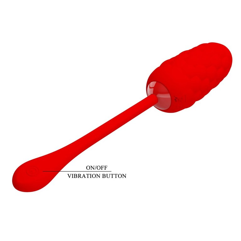 Pretty Love Vibrating Egg Red Rechargeable Marine