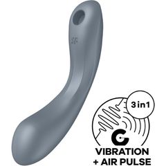 SATISFYER - CURVE TRINITY 1 AIR PULSE VIBRATION BLUE-thumb-4