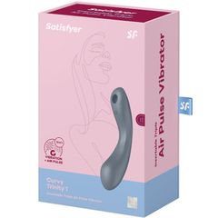SATISFYER - CURVE TRINITY 1 AIR PULSE VIBRATION BLUE-thumb-5