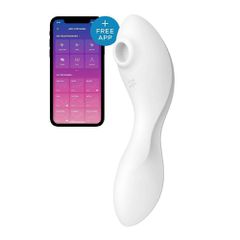 Satisfyer Curvy Trinity 5 Air Pulse Vibrator White App Controlled-thumb-1
