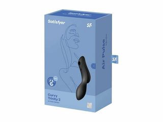 Satisfyer Curvy Trinity 2 Air Pulse Vibrator Black-thumb-1
