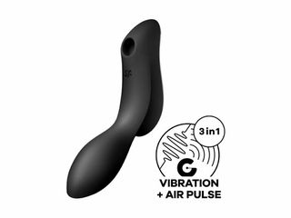 Satisfyer Curvy Trinity 2 Air Pulse Vibrator Black