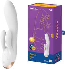 Satisfyer Double Flex White Vibrator App Controlled