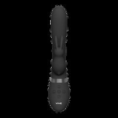 Taka - Inflatable and Vibrating Rabbit Vibrator - Black-thumb-4
