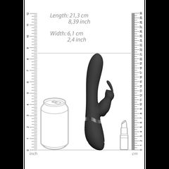 Taka - Inflatable and Vibrating Rabbit Vibrator - Black-thumb-7