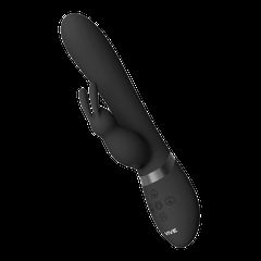 Taka - Inflatable and Vibrating Rabbit Vibrator - Black-thumb-2