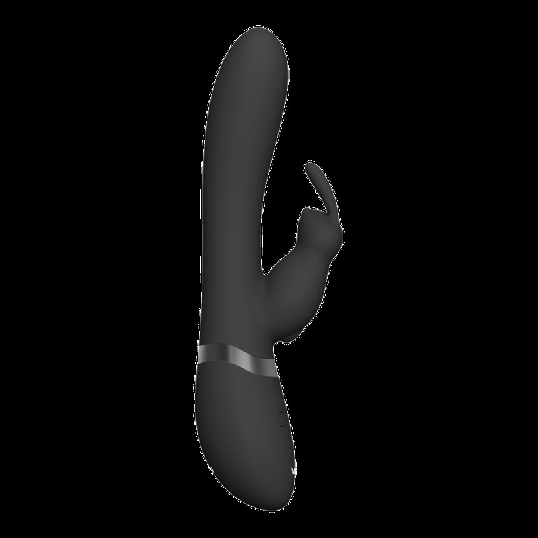 Taka - Inflatable and Vibrating Rabbit Vibrator - Black