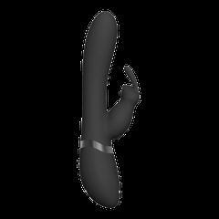 Taka - Inflatable and Vibrating Rabbit Vibrator - Black