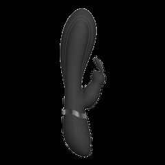 Taka - Inflatable and Vibrating Rabbit Vibrator - Black-thumb-3